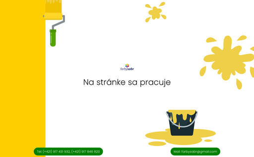 farbysabr.sk na stránke sa pracuje banner